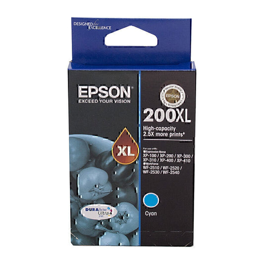 Genuine Epson 200XLC Cyan Ink Cartridge