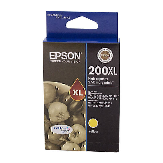 Genuine Epson 200XLY Yellow Ink Cartridge