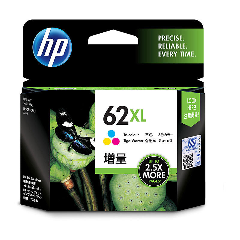 Genuine HP C2P07AE # 62XL Color Ink Cartridge