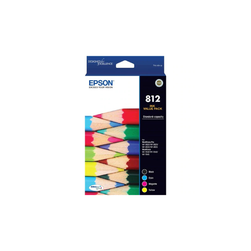 Epson 812 Genuine Ink Cartridge (4 Colours Available) - Standard Yield